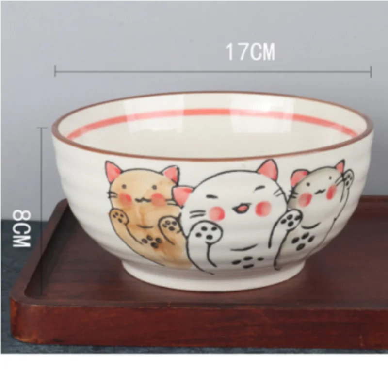 1pc Japanese Underglaze Hand-painted 7-inch Ceramic Household Ramen Soup Bowl Tableware Commercial Restaurant Noodle Bowl Large