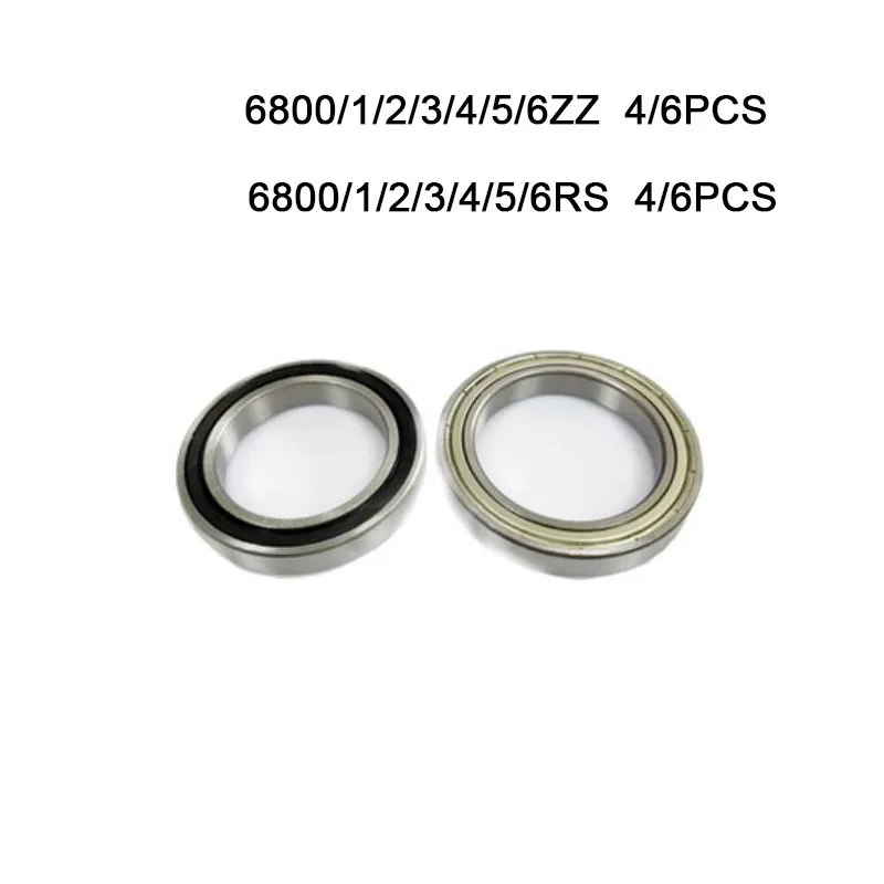 

4/6pcs 6800 6801 6802 6803 6804 6805 6806 2RS RS ZZ 2Z Rubber Sealed Steel Cover Deep Groove Ball Bearing Miniature Bearing Good