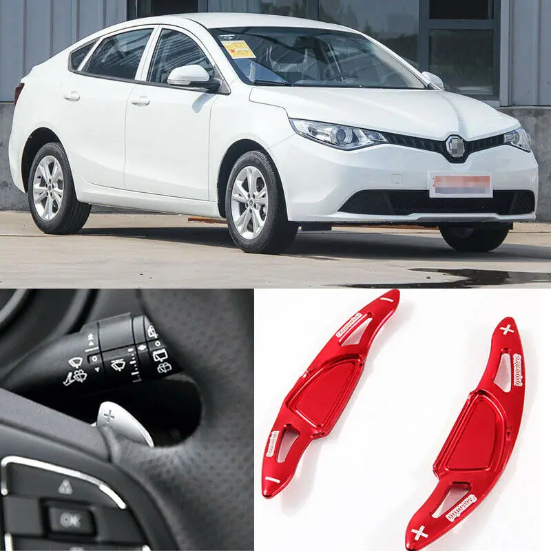 

For MG GT MG6 MG5 14-18 2Pcs Steering Wheel DSG Shift Blade Paddle Sports Shifter Extension Car-styling Red Black Blue Silver