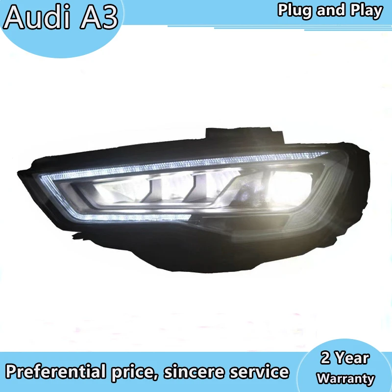 Car Styling Head Lamp for Audi A3 Headlights 2014-2016 S3 Headlight DRL Accessories