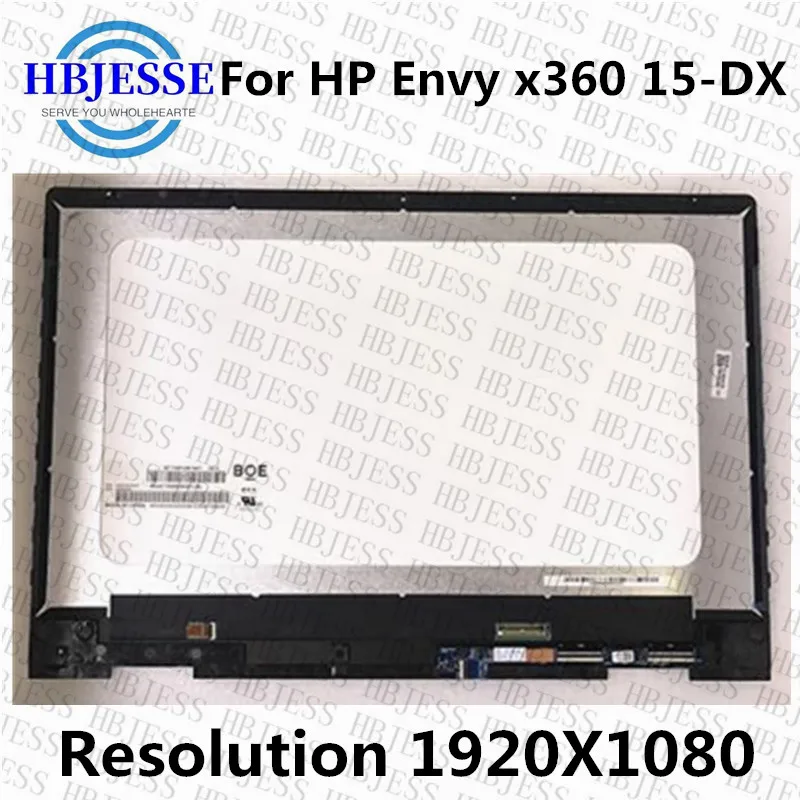 

Original 15.6'' For HP Envy x360 15-DX series FHD LCD Display Panel Touch Screen Glass Digitizer Assembly + Bezel Replacement