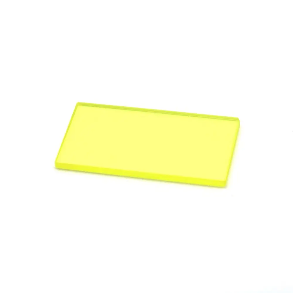 10pcs total rectangle shape size 40x20mm yellow color JB450 450nm high pass optical filter glass