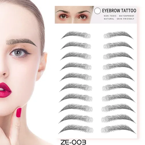 Imagen 2 del producto Pegatina de tatuaje de cejas 6D, plantillas de cejas impermeables, herramientas, cosméticos, maquillaje profesional, moldeador de cejas, pegatina para cejas