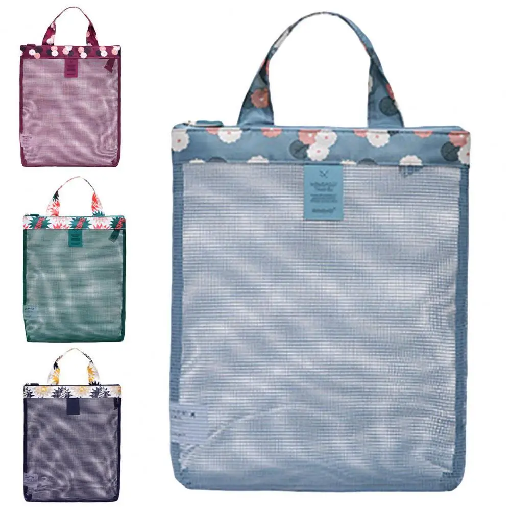 4 Styles children adult storage bags mesh shell sand beach seashell bag kids toy mesh sandboxes away cross body mesh bag