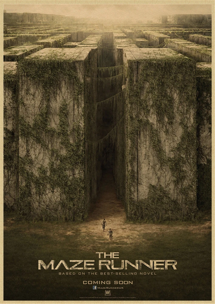 Adventure Movie The Maze Runner kraft paper retro poster wall decorative painting retro art painting