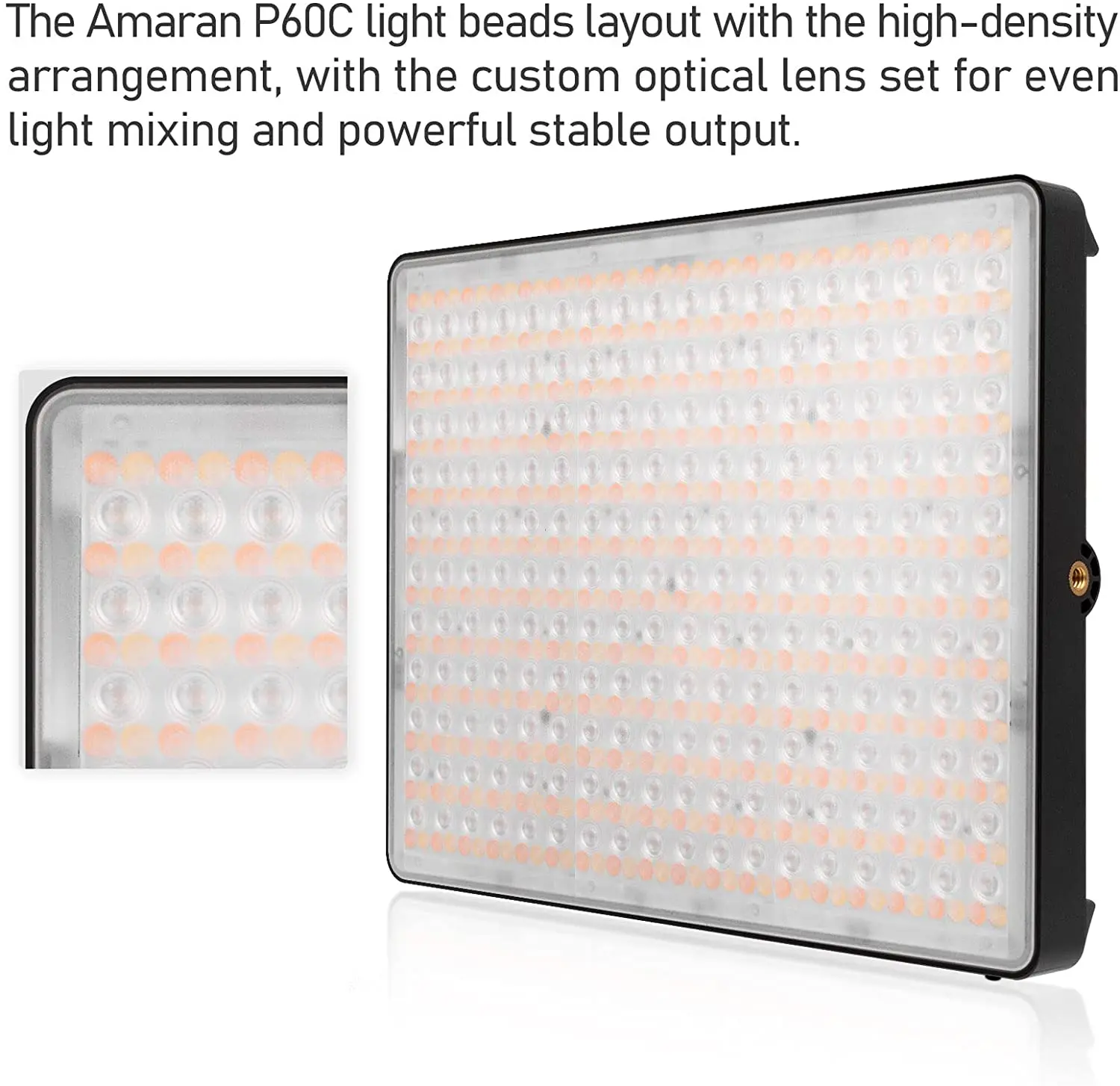 Imagem -03 - Amaran-bi-color Led Video Panel Light Iluminação de Fotografia Lâmpada de Vídeo para Filmadora Câmera Dslr P60c Rgbww P60x 60w 2500k7500k