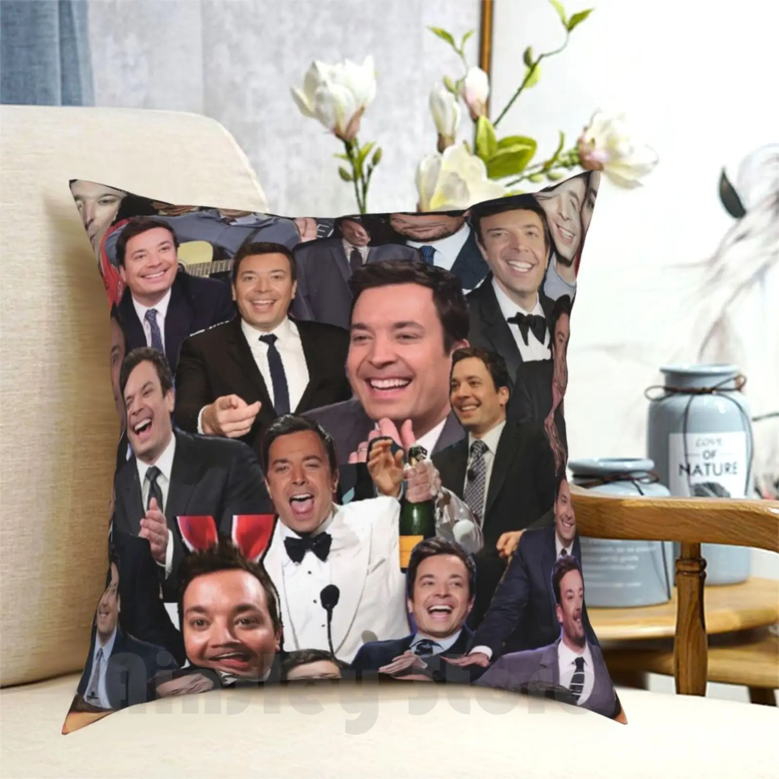 Jimmy Fallon Collage Pillow Case Printed Home Soft Diy Pillow Cover Jimmy Fallo…