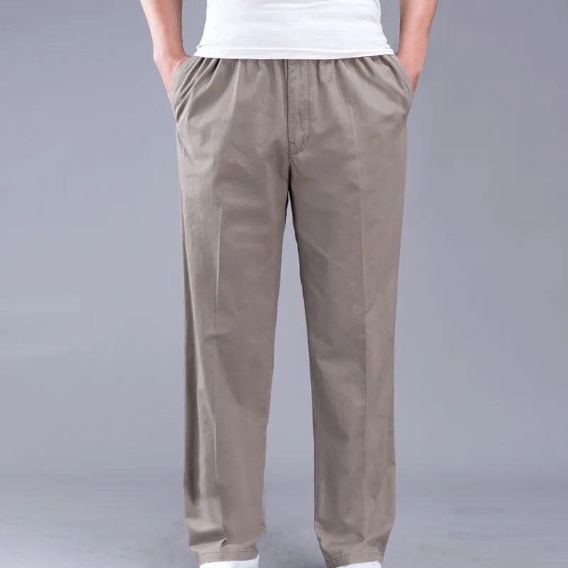 Spring Summer Men Pants Waist 157cm 13XL 12XL 11XL 10XL 9XL 8XL 7XL 6XL Cotton Plus Size Pants