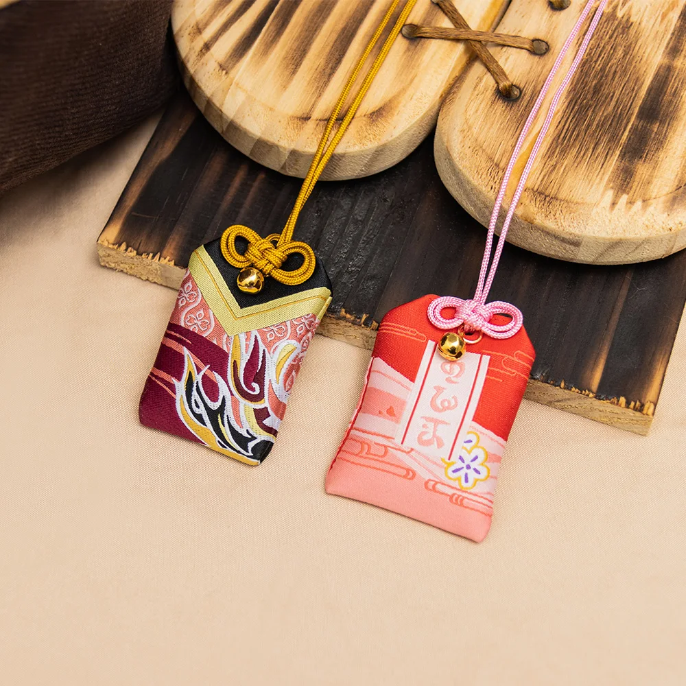 Impact Amulet Cosplay Anime Inazuma Thoma Yae Miko Xiao Venti Zhongli Protective Talisman Kawaii Pendants Props Gifts