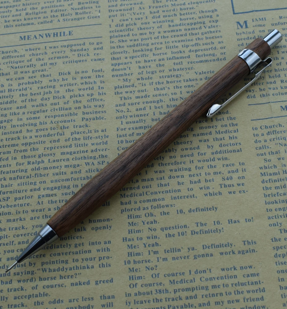 Holz-Druckbleistift, 0,5 mm, automatischer Stift für Büro, Schule, Natur, Walnussholz, Zeichnen, Schreiben, traditionelles chinesisches Briefpapier – Detail 2