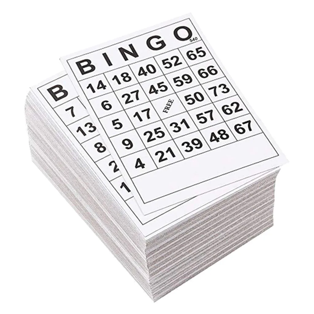 BINGO Paper Cards 1 on Single 60 Sheets 60 Faces 60 Cards Without Repeat