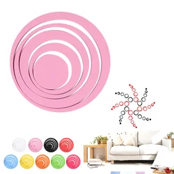 3D Circles Ring Wall Stickers Indoor Room Wall Home Decor decoration Removable 5 Circles Fashion Design Wall Stickers