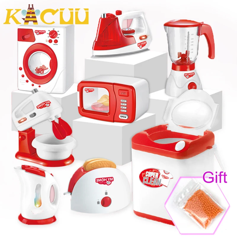 Children\'s Kitchen Toys Simulation Home Appliances Miniature Pretend Toy Set Blender Coffee Machine Toys For Children Kids Gift