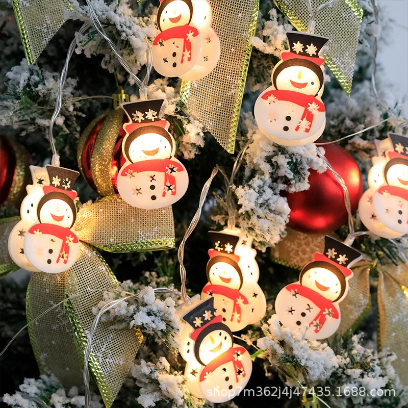 Đèn Led Boneco De Neve Árvore De Sinh Led Guirlanda Luz Da Corda Decoração De Sinh Para Casa Luz De Fadas khi Sinh Ornamento Ano Novo