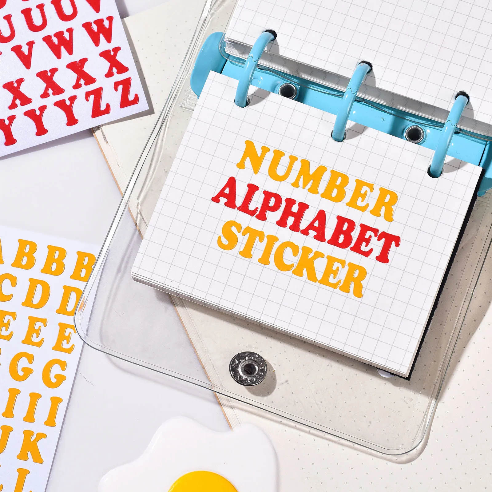 2 Sheets Number Letters Alphabet Plaid Decorative Stickers for Scrapbooking Photo Album Card Making Dairy Decoration Journal DIY