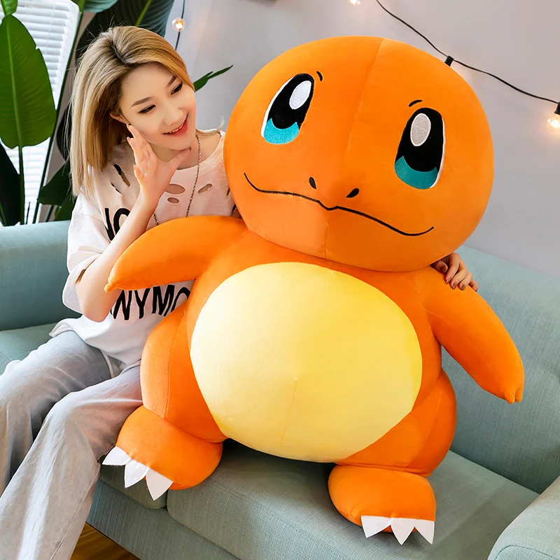 Big Size Charmander Stuffed Toy Plush Doll Charizard Pokemon Pikachu Squirtle Bulbasaur Pillow Cushion Large Size Christmas Gift