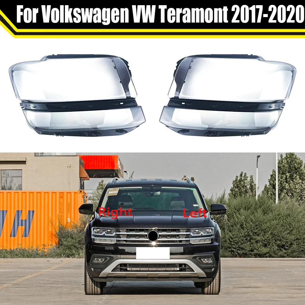 Headlamp Case For Volkswagen VW Teramont 2017 2018 2019 2020 Car Glass Headlight Cover Head Light Lens Caps Lamp Lampshade Shell