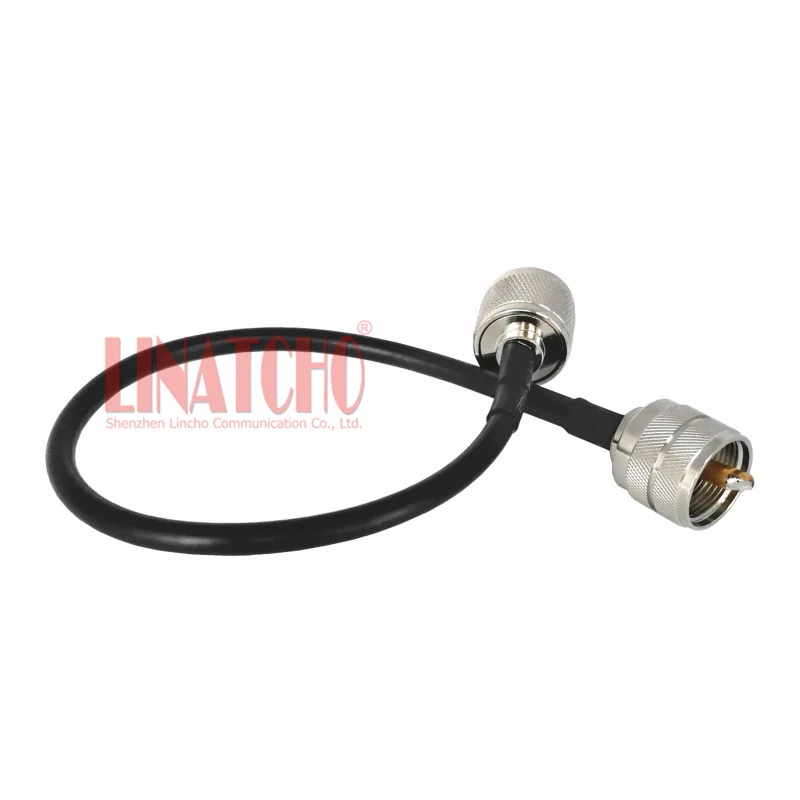 RF Coaxial Rádio Duplexer Jumper Cabo, Conector RF, N Macho para PL259 UHF, RG58U, 1FT, 30cm