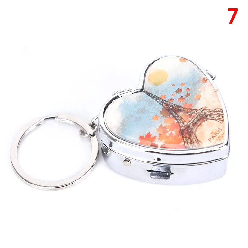 Metal Pill Box Tablet Holder Metal Round Medicine Case Small Case Tablet Pill Boxes Container