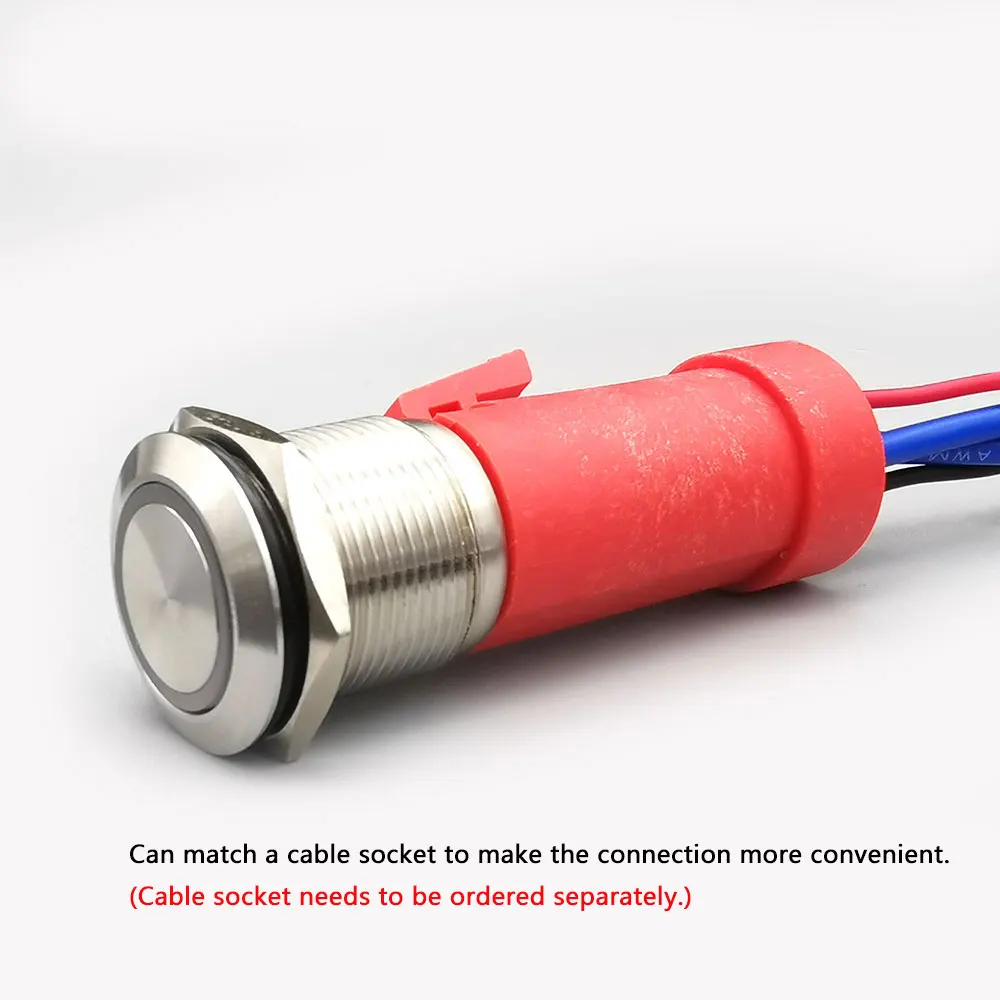 19mm Harness Plug  For LD Series High Current Push Button Switch 4 Pin Type Pushbutton Cable Socket Connector