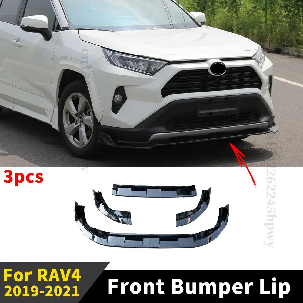 Front Bumper Lip Chin Tuning Accessories Splitter High Quality Body Kit Spoiler Deflector For Toyota RAV4 2019 2020 2021