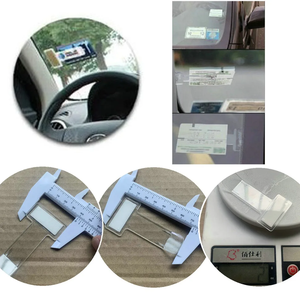 2/5pcs Car Stickers Mini Transparent Ticket Folder for VW Polo Passat B6 B5 B7 B8 Audi A3 A4 B6 B8 B7 B5 A6 C5 C6 Q5 A5 Q7