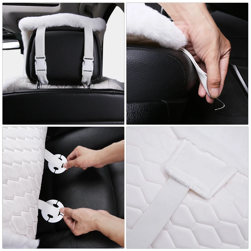 Faux  rabbit fur Car Seat Cover winter  Universal Automotive interior Artificial rabbit  fur Car Seat Cushion