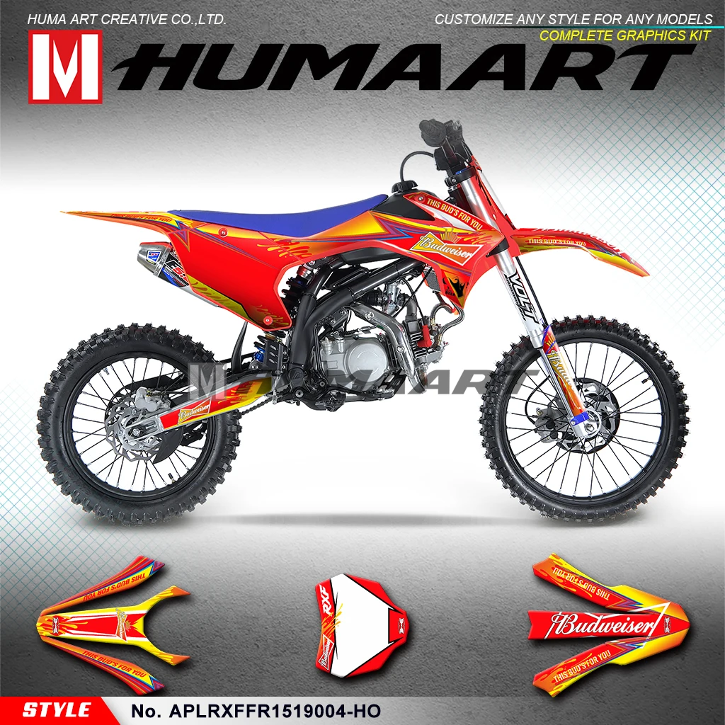 

HUMAART Custom Graphics Dirt Bike Décor Kit for Apollo RXF Freeride 150 190, Style No.APLRXFFR1519004-HO