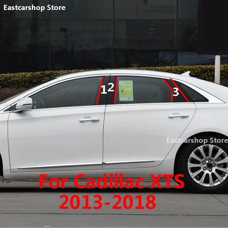 

Car B C Pillar Middle Central Column PC Window Decoration Strip Sticker for Cadillac XTS 2018 2017 2016 2015 2014 2013