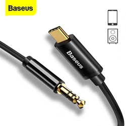 Baseus AUX Audio Cable USB Type C to 3.5mm Jack Speaker Cable For Headphone Headset AUX Cord Adapter For Xiaomi Samsung Huawei