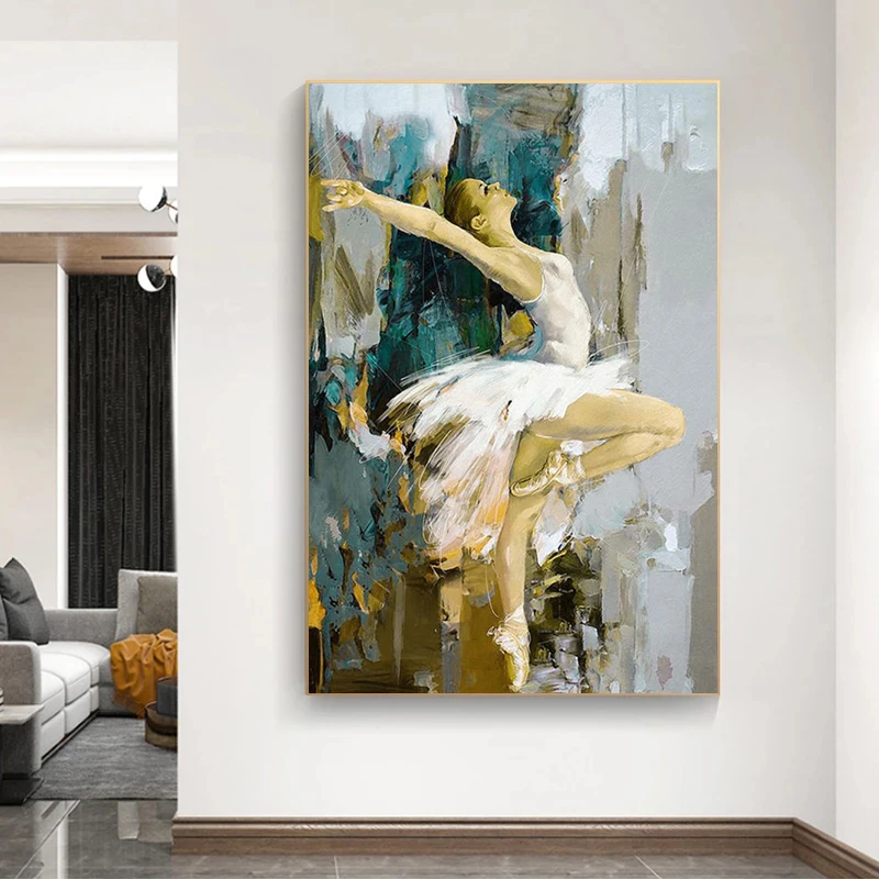 

Dancing Ballerina Canvas Painting Famous Artist Oil Painting on Canvas Posters Cuadros Wall Art Pictures for Living Room Decor