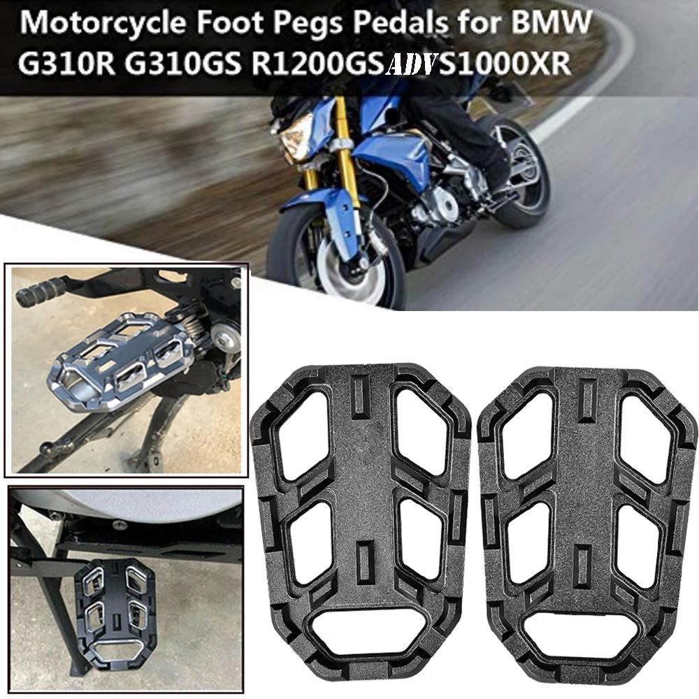 

Motorcycle Accessories CNC Wide Foot Pegs Pedals Rest Footpegs Footrests Pedals For BMW G310GS G310R R1200GS S1000XR 2013-2018