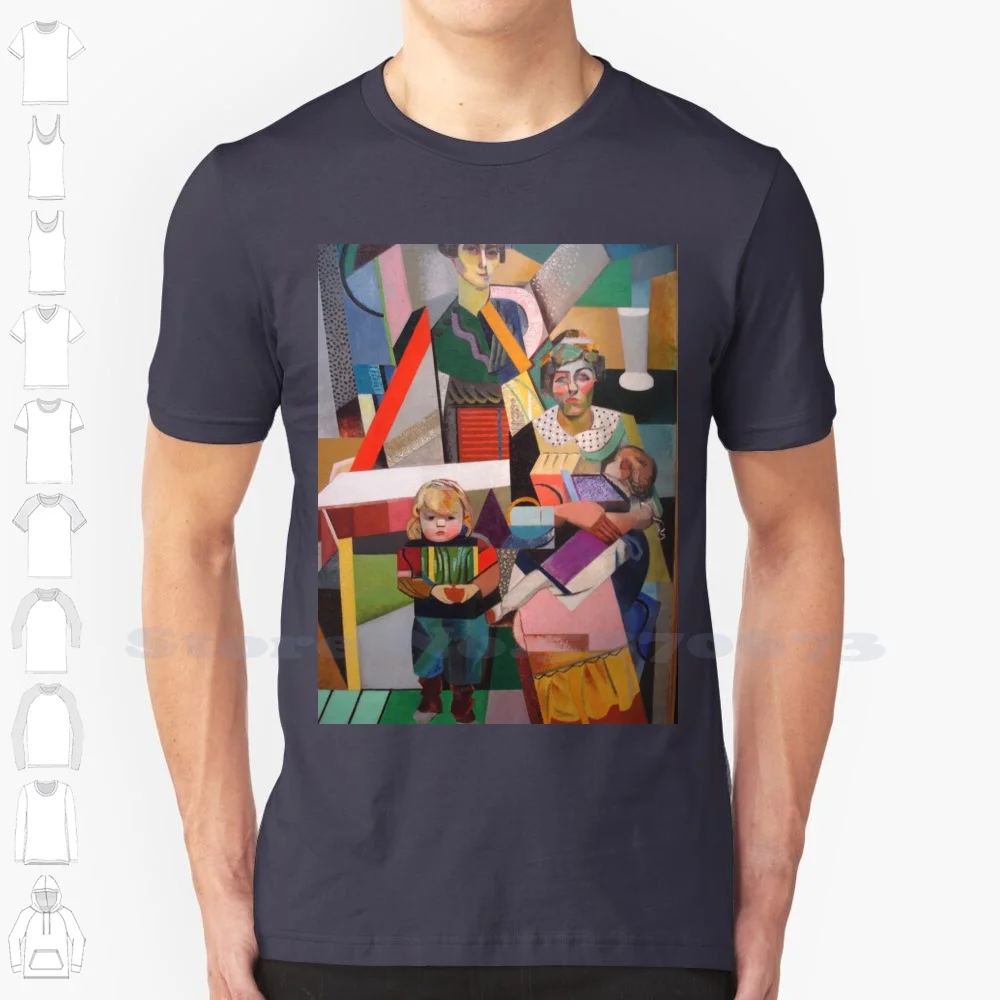 Auguste Herbin-Composition ( Model Cubism ) 100% Cotton T-Shirt Pablo Picasso Georges Braque Perspective Foreshortening