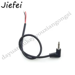 4Pcs Right angle 90 degrees 3.5mm Mono Headset male Plug with cable 2 pole 3.5 mm Audio Jack Adapter Connector 25cm 22AWG