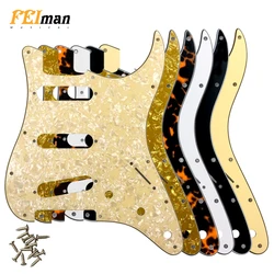 Pleroo 기타 부품 pickguard st sss 기타 용 3 개의 역방향 장착 미국 빈티지 '65 싱글 코일 strat 픽업