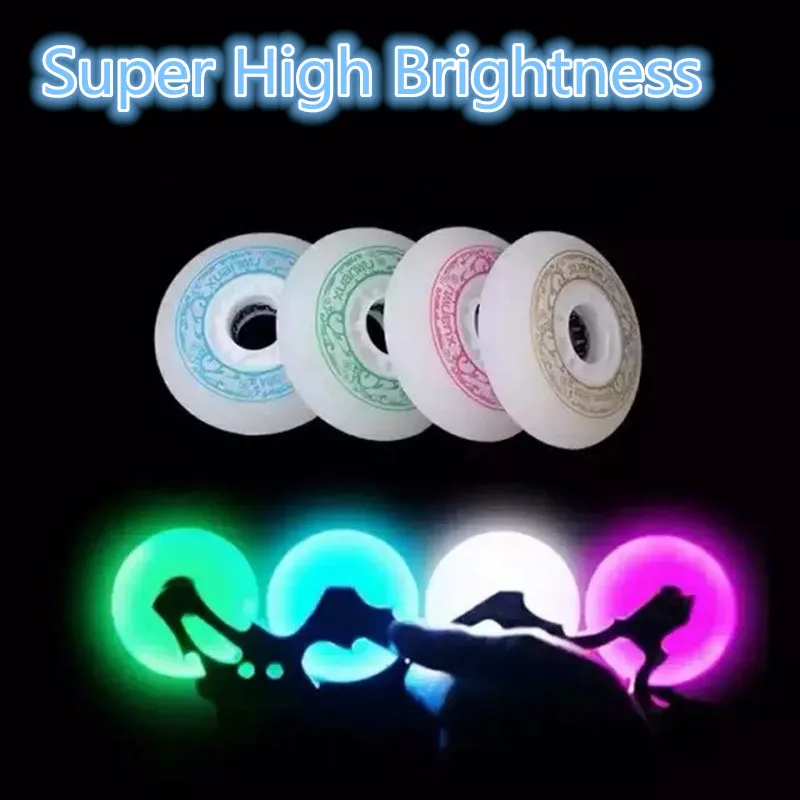 88A LED flash firestone spark skating wheel, 52 104 208 flints inline skate wheels, big fire than 90A wheel