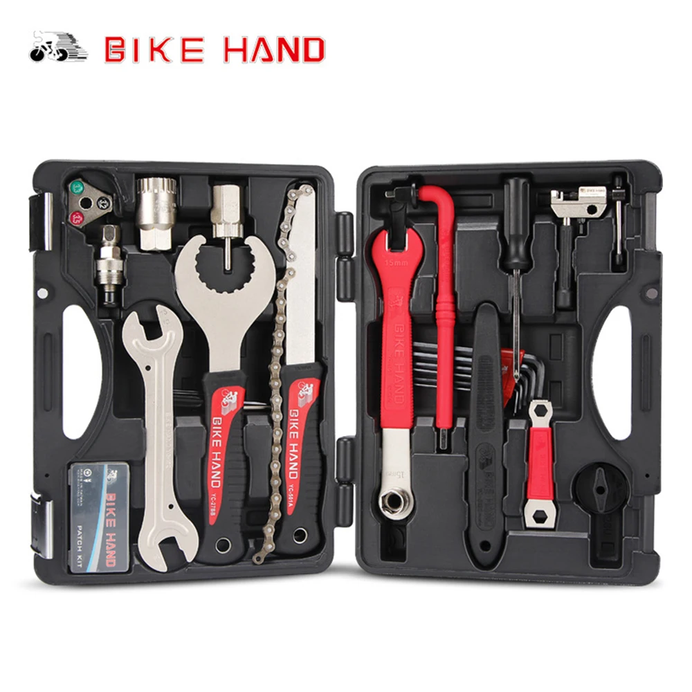 BIKEHAND Bicycle 18 in 1 Toolbox Professional Maintenance Service Tool Kit mtb road Bike Multi-function Repair Tools YC-728