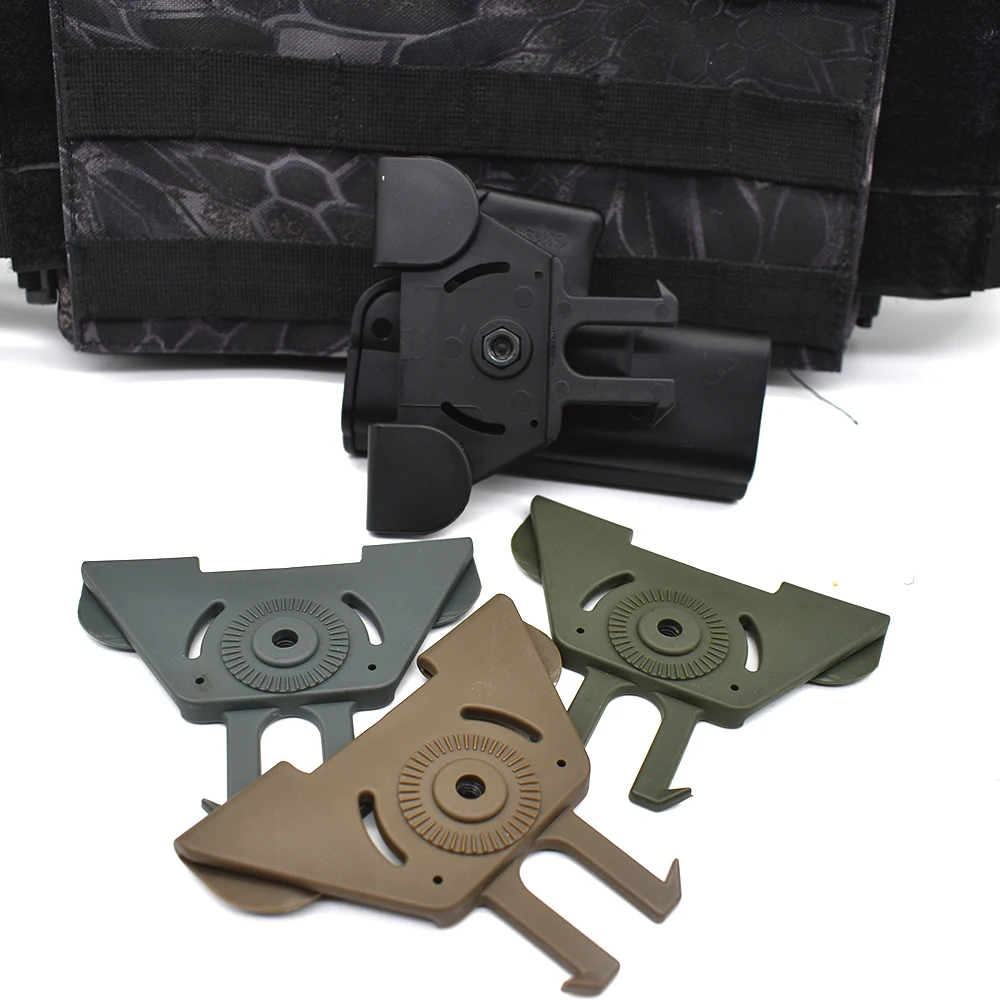 Tactical Gun Holster MOLLE Platform Mount Body Armor Load Bearing Vest Equipment Pistol Holster Magazine Pouch Adapter