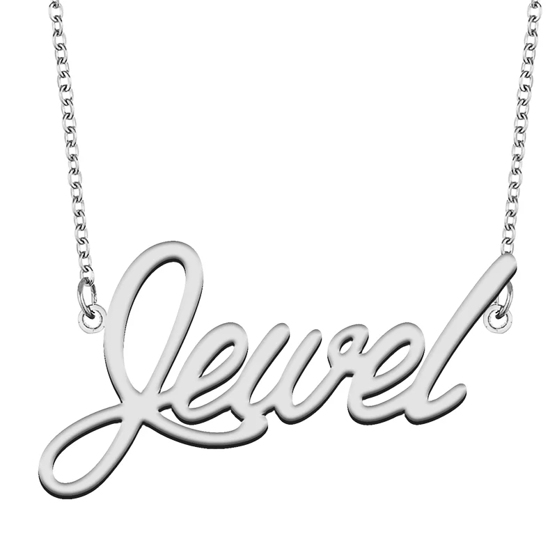 Jewel Custom Name Necklace Customized Pendant Choker Personalized Jewelry Gift for Women Girls Friend Christmas Present