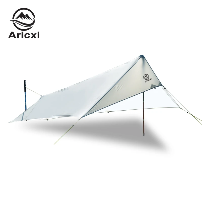 Ultra Light Rain Fly Tent Tarp, Waterproof 15d Silicone Coating Nylon Camping Shelter Canopy Rainfly, Lightweight tarp