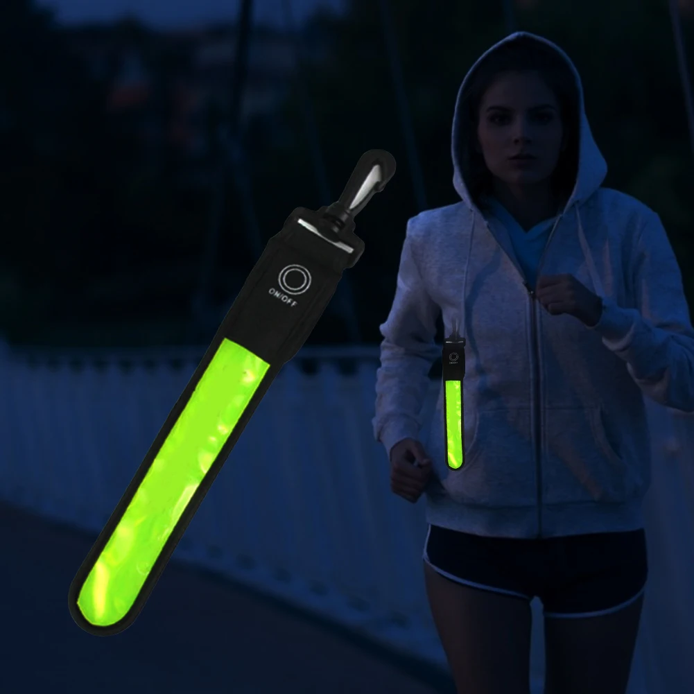 Bag LED Reflective Strap Safety Light Pendant For Outdoor Sports Riding Night Running Mountaineering