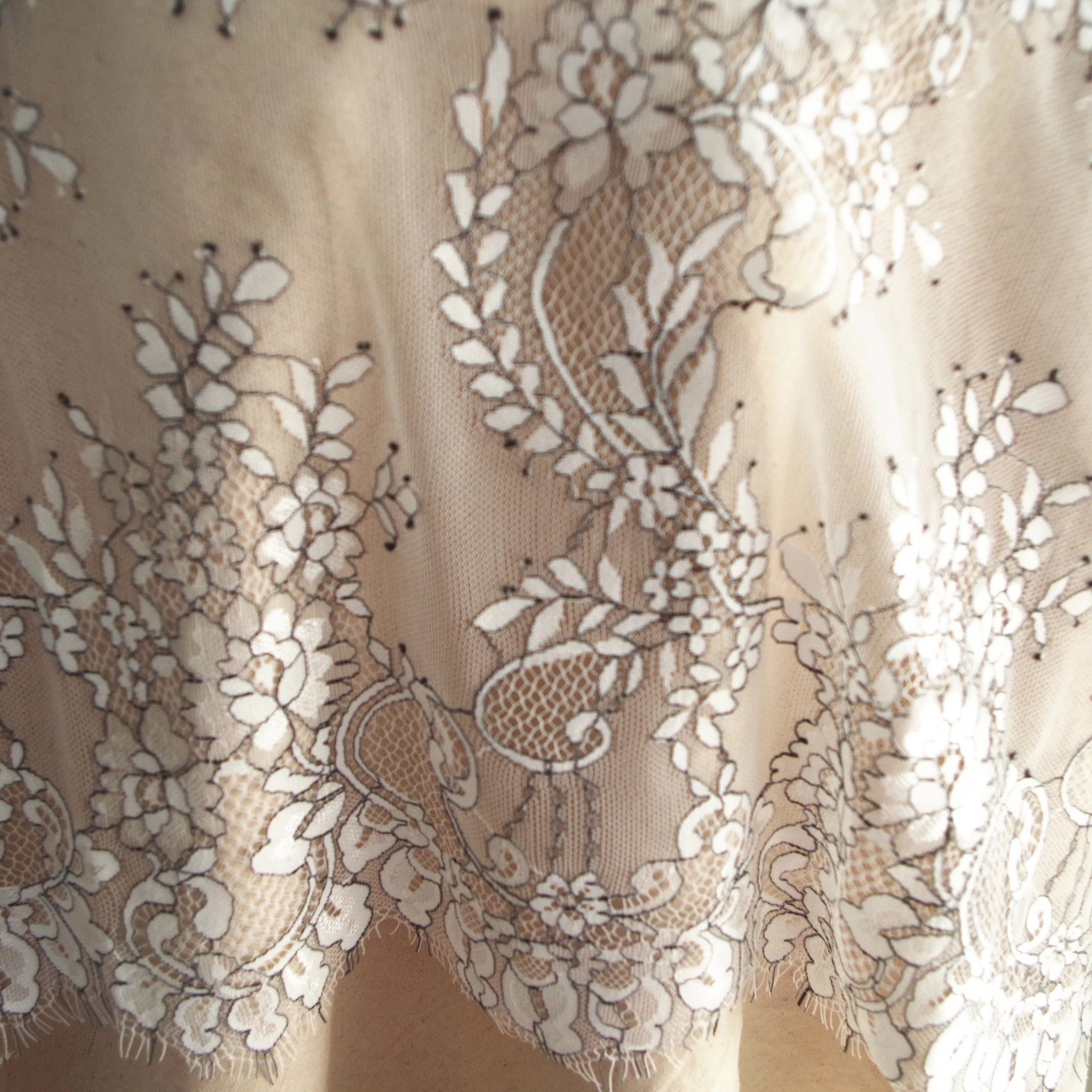 3 yards Eyelash Lace Fabric in for Bridal Gowns Mantilla Veils Garments