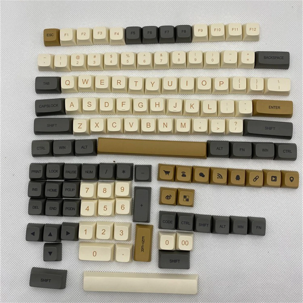 PBT Key Caps,XDA highly ,Mechanical Keyboard Keycaps, Matte color matching， For MX Switch Complete