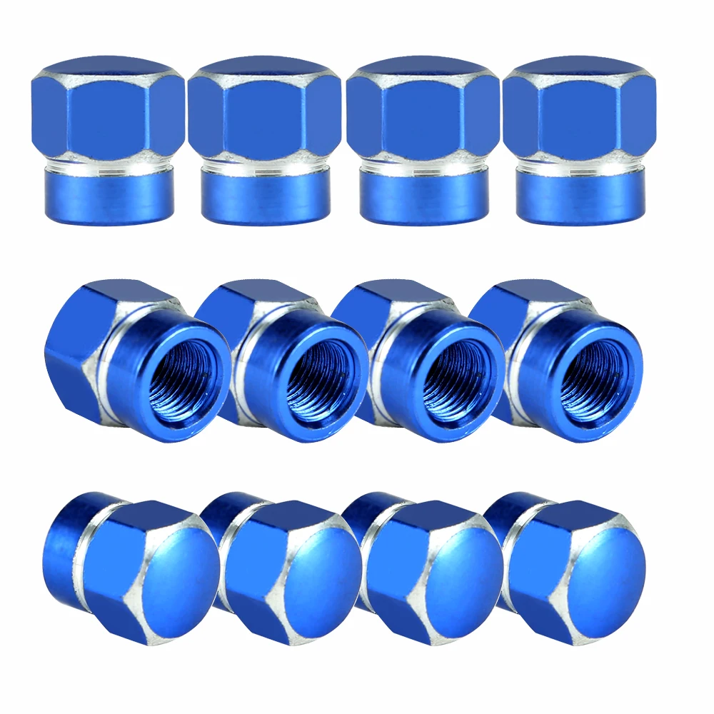 AUTCOAT Tire Valve Caps, Universal Aluminum Wheel Tire Air Caps Valve Stem Cover for Cars Trucks Motorcycles SUVs and Bikes