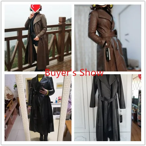 

300% Real Sheepskin Coat 2020 Autumn Winter Jacket Women Genuine Leather Jacket Long Trench Coats Chaqueta Mujer MY3734