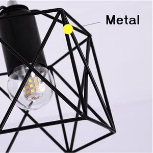 Đèn retro E27 Đèn chiếu sáng tiêu đề màu đen vàng Pandant 10 Đèn chùm mặt dây retro bán hàng chính - 7