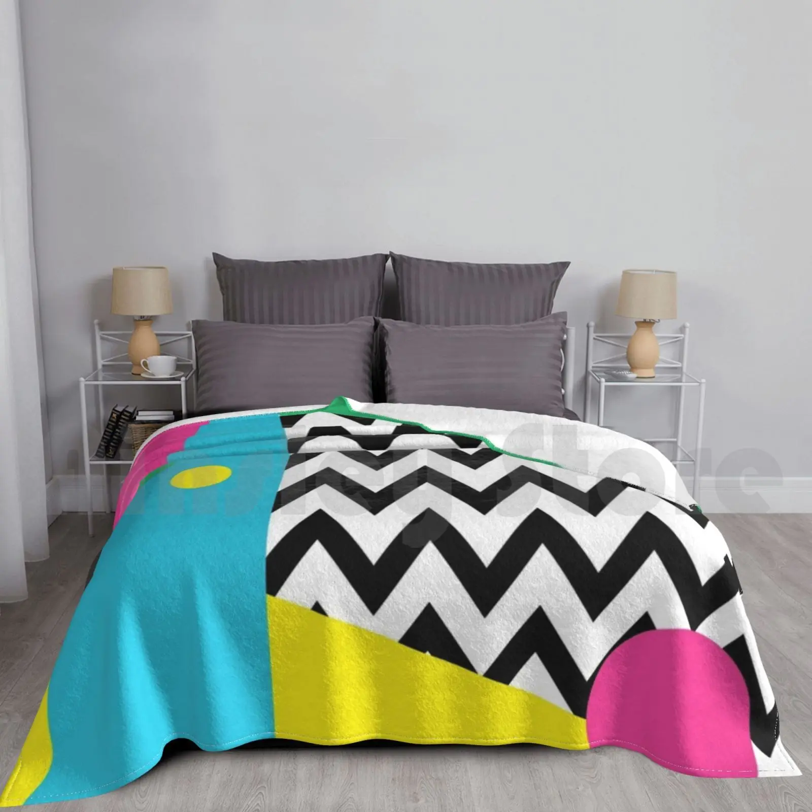 

90s Retro Arcade Pattern Blanket Fashion Custom 90s 80s Retro Arcade Old Vintage Funny 70s Cool Colorful Hipster