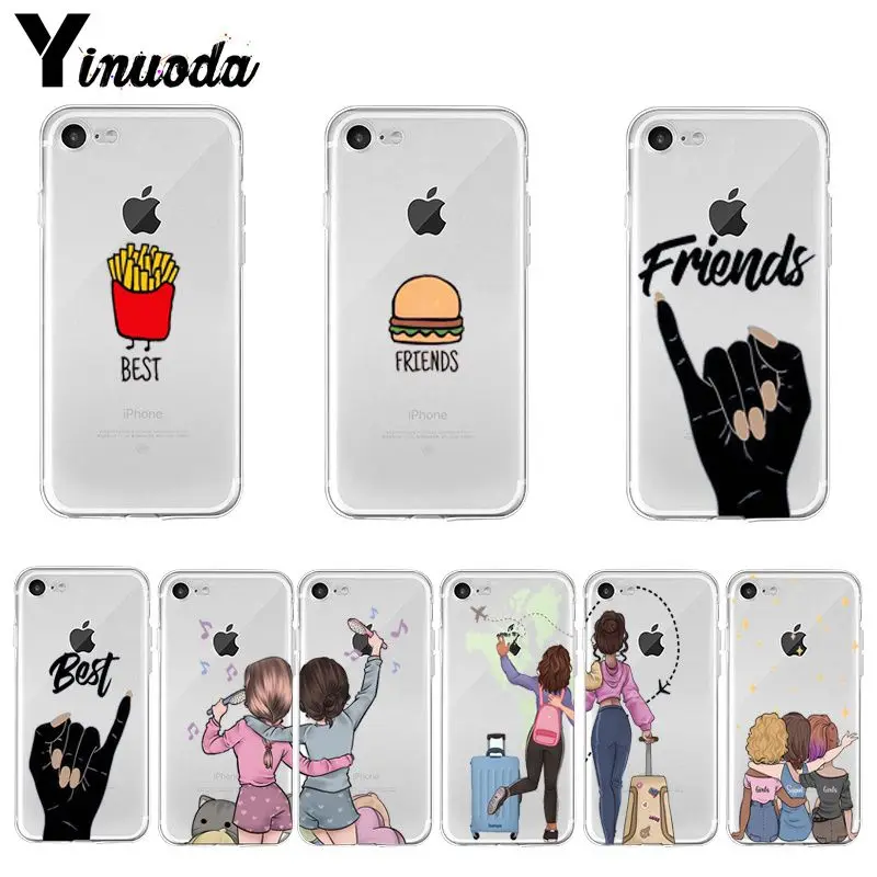 Bff Best Friends Forever Couples TPU Soft Silicone Phone Case For iPhone 11 6 6s 7 8 Plus 11 Pro XS Max XR SE 2020 funda Cover