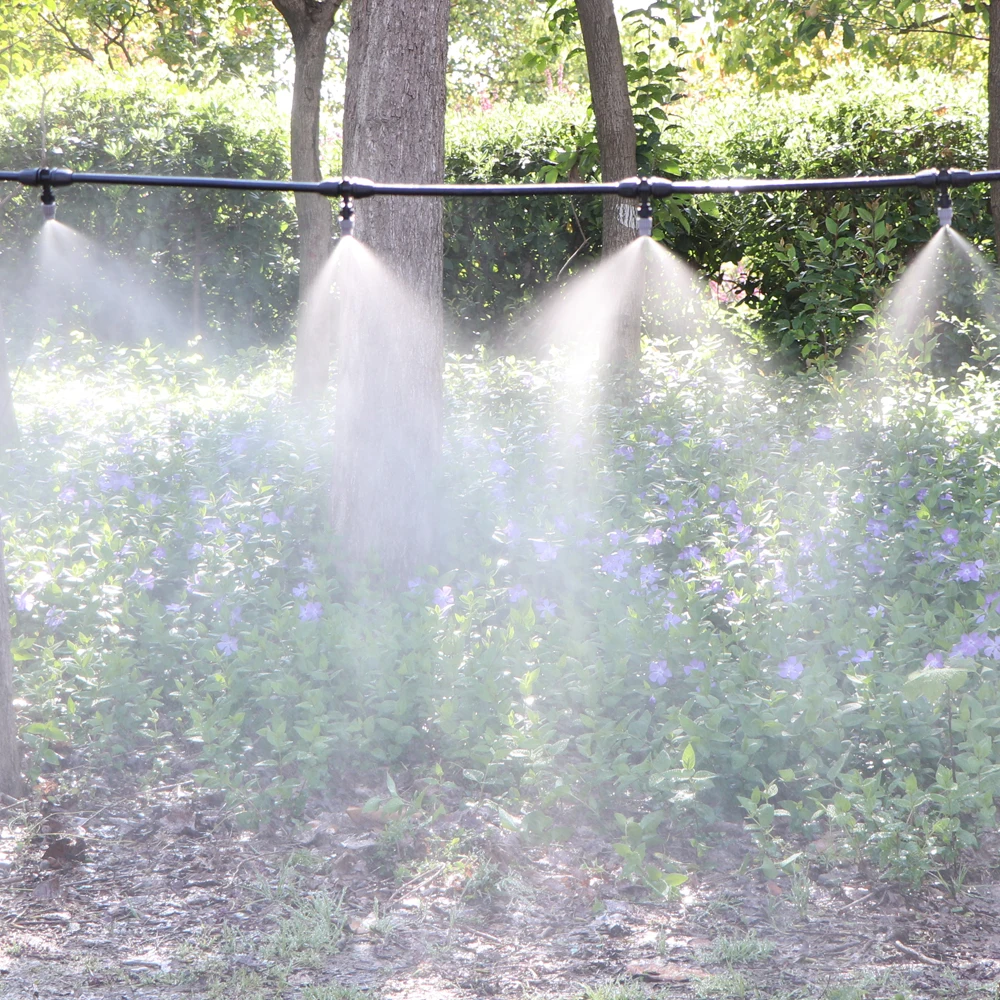 Garden Irrigation Kit Fog Nozzles Automatic Spray Sprinkler System 4/7mm Misting Watering Hose With Adjustable Dripper Connector