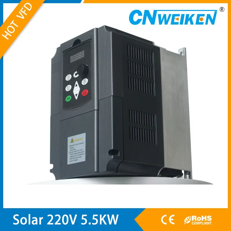 Imagem -04 - Solar Vfd dc para ac Drive Frequency Inverter com Bomba de Água Série Wk600d 220v 4kw 16a 5hp